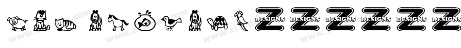 Pet Animals字体转换